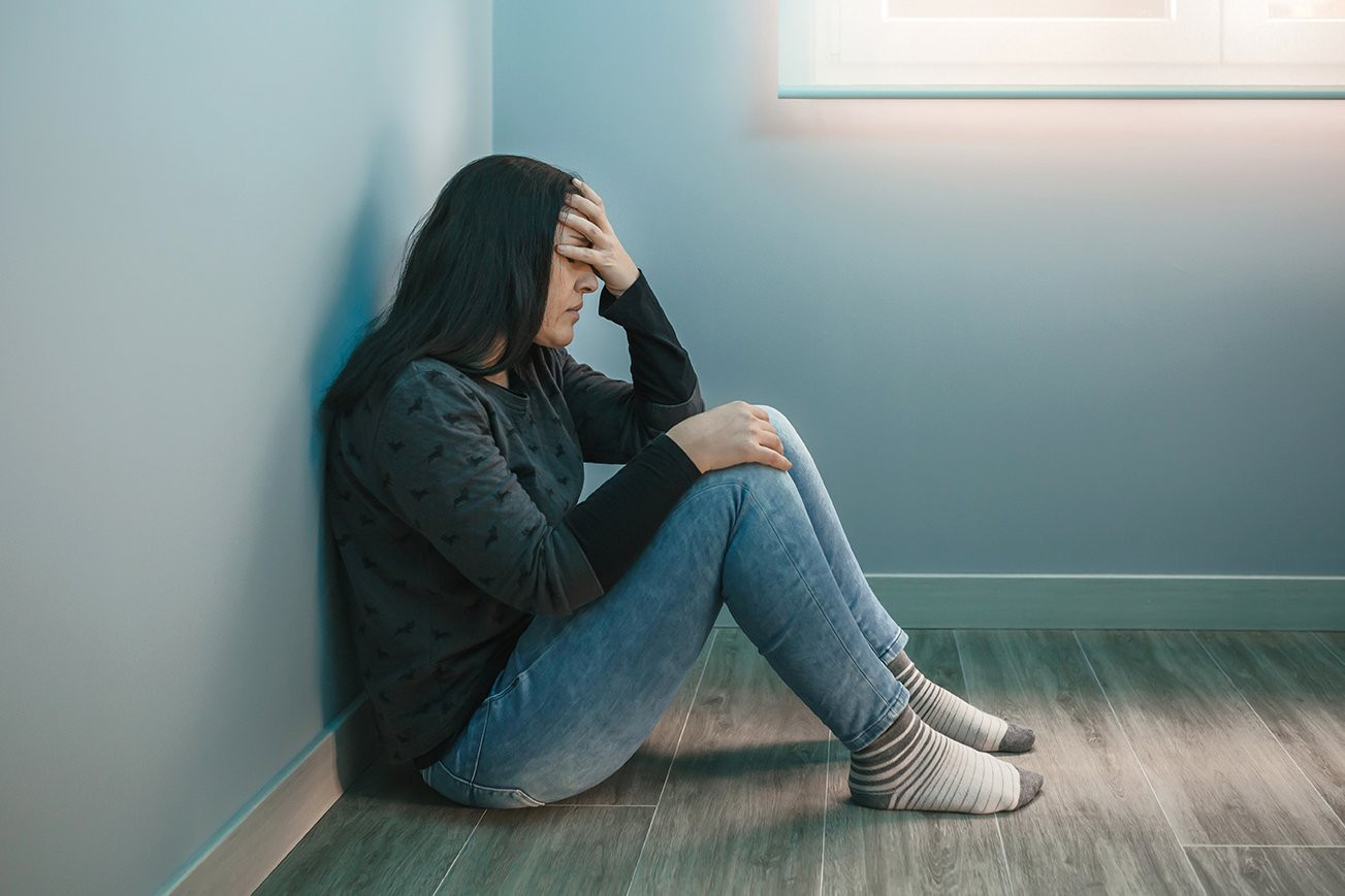woman with depression