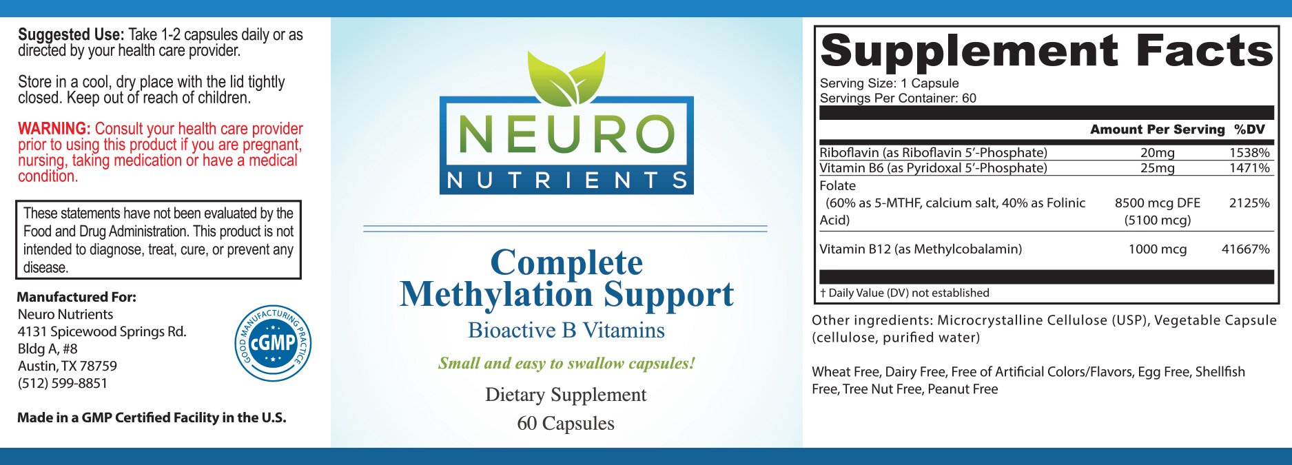 Complete Methylation Support label